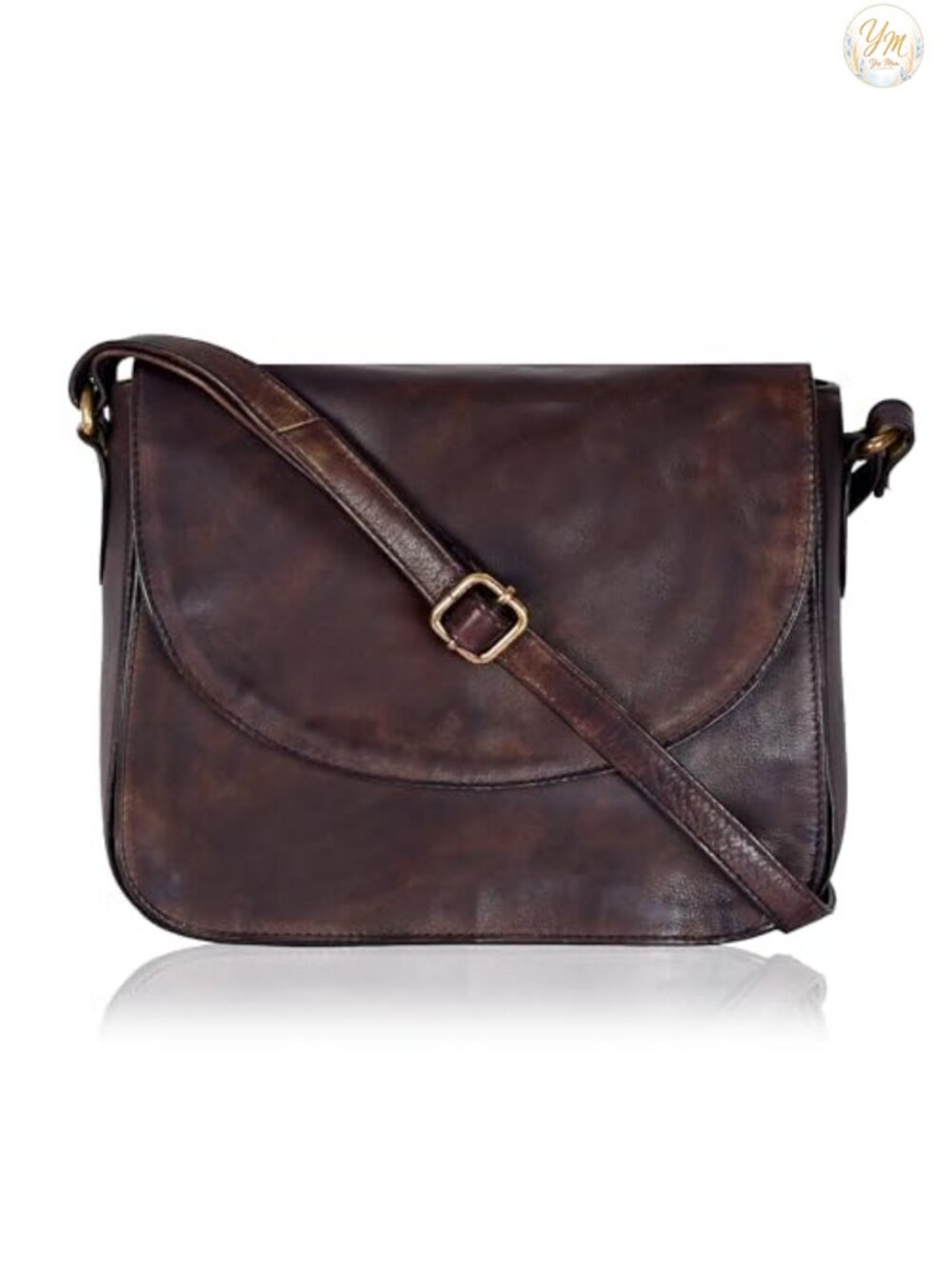 Genuine Leather Crossbody Bag Adjustable Strap Handbag Purse